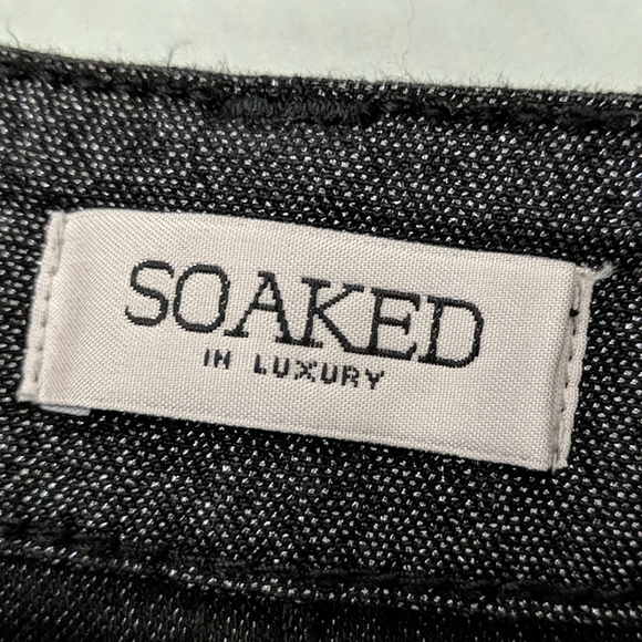 NWT ~ SOAKED IN LUXERY Silver Glitter  Skirt - Picture 7 of 8